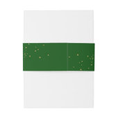 Bandeau De Faire-part Élégant Quinceanera Script Emerald Green (Dos Example)