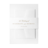 Bandeau De Faire-part Elegant Romantic Gold Script Wedding (Devant example)