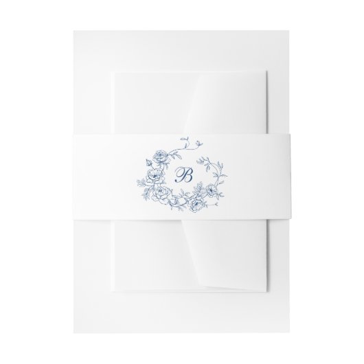 Bandeau De Faire-part Élégant Rose  Crest Mariage Monogramme (Devant example)