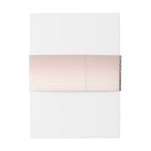 Bandeau De Faire-part Elegant Rose Gold Glitter Script  (Dos Example)