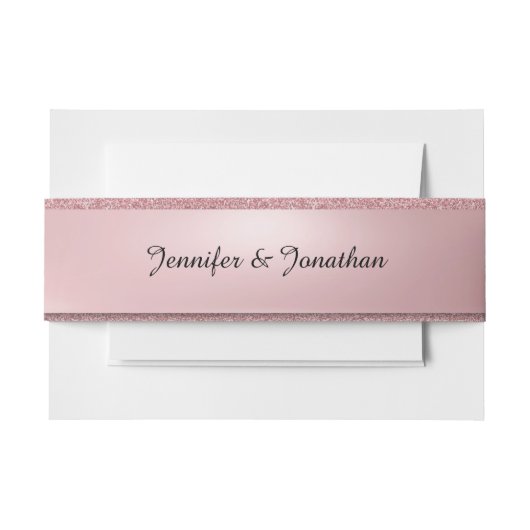 Bandeau De Faire-part Élégant Rosegold manuscrit Modèle de texte de scri (Devant Example)