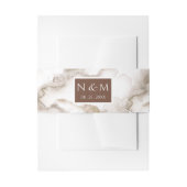 Bandeau De Faire-part Elégant rouille Aquarelle Mariage monogramme (Devant example)