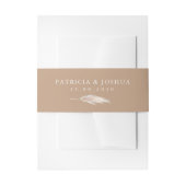 Bandeau De Faire-part Elegant Rustic Boho Wedding Invitation Belly Band (Devant example)