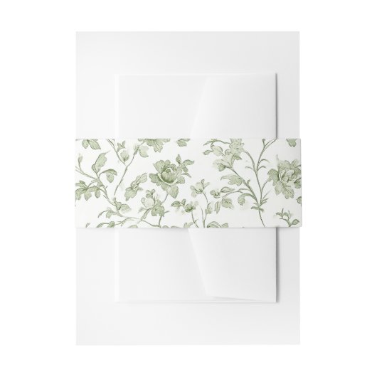 Bandeau De Faire-part Elegant Sage Chinoiserie Mariage (Devant example)