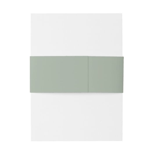 Bandeau De Faire-part Elégant Sage Vert verdure Mariage Initiales (Dos Example)