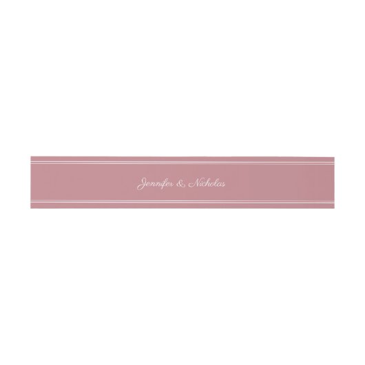 Bandeau De Faire-part Élégant Script Dusty Mariage rose (Plat)