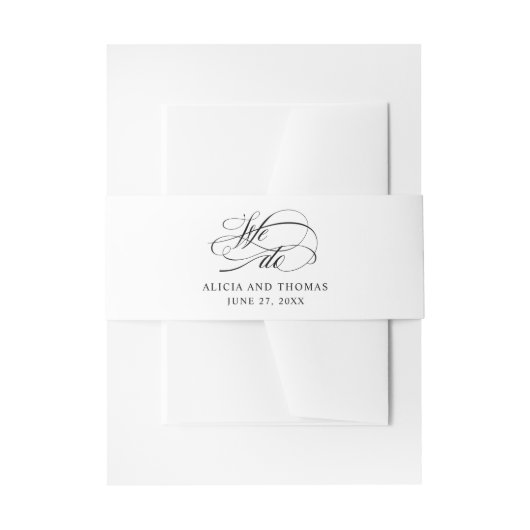 Bandeau De Faire-part Élégant Script Flouris Mariage Nous faisons (Devant example)
