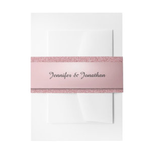 Bandeau De Faire-part Élégant script manuscrit Texte Rose Or moderne