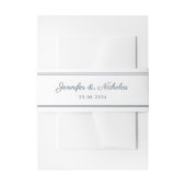 Bandeau De Faire-part Elegant Script Navy Blue Wedding (Devant example)