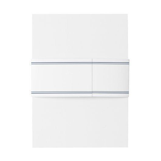 Bandeau De Faire-part Elegant Script Navy Blue Wedding (Dos Example)