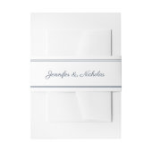 Bandeau De Faire-part Elegant Script Navy Blue Wedding (Devant example)