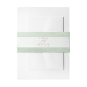 Bandeau De Faire-part Élégant script vert clair (Devant example)