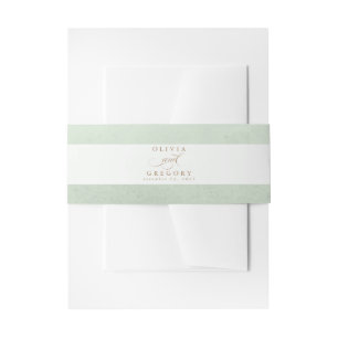 Bandeau De Faire-part Élégant script vert clair
