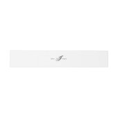 Bandeau De Faire-part Élégant simple calligraphie Monogramme Mariage bla (Plat)