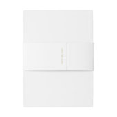 Bandeau De Faire-part Élégant simple Mariage blanc Couple (Dos Example)