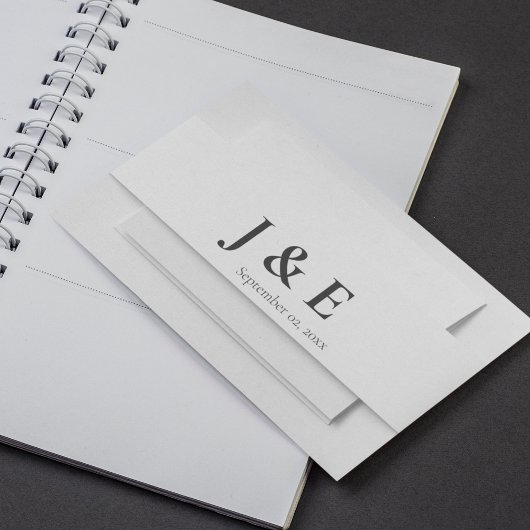 Bandeau De Faire-part Elégant thème Mariage noir et blanc