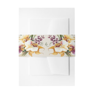 Bandeau De Faire-part Élégant Tropical Floral Wedding Invitations