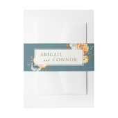 Bandeau De Faire-part Elégant Turquoise en terre cuite Marine Boho Flora (Devant example)