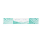 Bandeau De Faire-part Elégant Turquoise Tides Beach Mariage (Plat)
