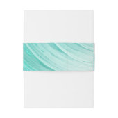 Bandeau De Faire-part Elégant Turquoise Tides Beach Mariage (Dos Example)