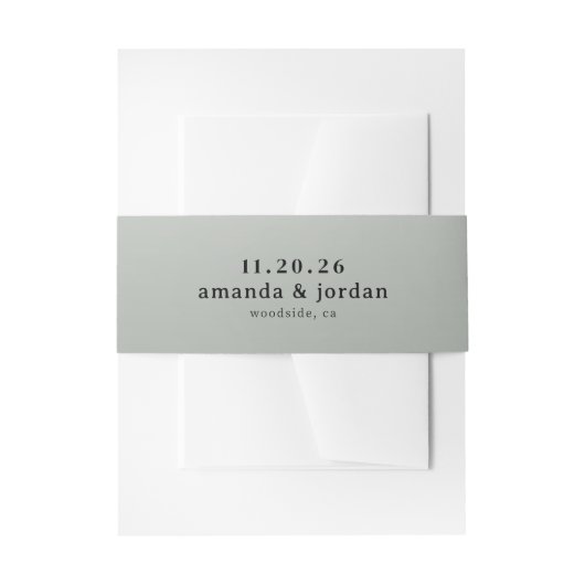Bandeau De Faire-part Élégant Typographique Gris (Devant example)