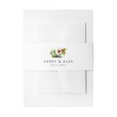 Bandeau De Faire-part Elégant Vin à thème Aquarelle Vignoble Mariage (Devant example)