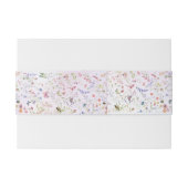 Bandeau De Faire-part Elégant Whimsical Wildflower rose mariage (Dos exemple)