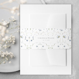 Bandeau De Faire-part Elégante aquarelle Fleur sauvage d'hiver Mariage