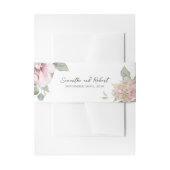 Bandeau De Faire-part Elégante aquarelle florale rose (Devant example)