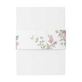 Bandeau De Faire-part Elégante aquarelle florale rose (Dos Example)