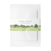 Bandeau De Faire-part Elégante aquarelle Green Winery Vignoble Mariage (Devant example)