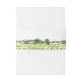 Bandeau De Faire-part Elégante aquarelle Green Winery Vignoble Mariage (Dos Example)