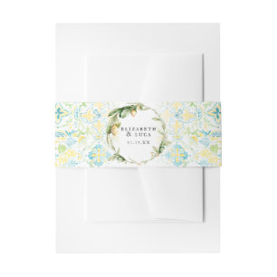 Bandeau De Faire-part Elégante aquarelle méditerranéenne Mariage Monogra