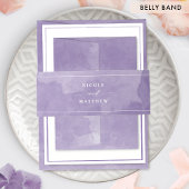 Bandeau De Faire-part Elégante couleur pourpre, Mariage