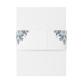 Bandeau De Faire-part Élégante crête avec Initiales, bleu foncé (Dos Example)