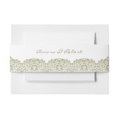 Bandeau De Faire-part Elégante dentelle beige (Devant Example)