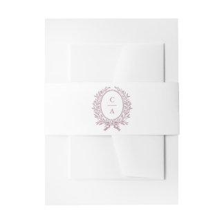 Bandeau De Faire-part Élégante feuille d'olive couronne Mariage Mauve Mo