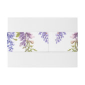 Bandeau De Faire-part Elégante glycine violette d'aquarelle violet fleur (Dos exemple)