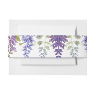 Bandeau De Faire-part Elégante glycine violette d'aquarelle violet fleur