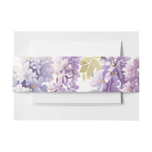 Bandeau De Faire-part Elégante glycine violette d'aquarelle violet fleur