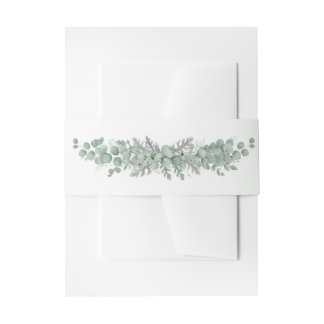 Bandeau De Faire-part Élégante invitation de mariage au vert sauge et eu