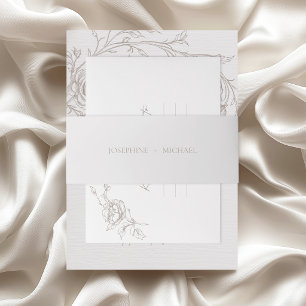 Bandeau De Faire-part Élégante invitation de mariage vintage sépia pour
