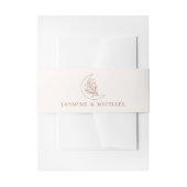 Bandeau De Faire-part Élégante Lune et Étoiles Mariage en terre cuite (Devant example)