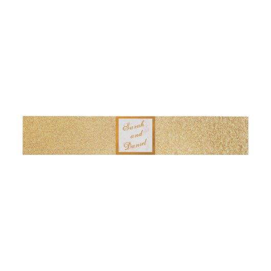 Bandeau De Faire-part Elégante Parties scintillant Faux Gold Foil Marble (Plat)