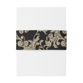 Bandeau De Faire-part Élégante Parties scintillant Or (Dos Example)