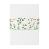 Bandeau De Faire-part Élégante verdure botanique douce coquille (Dos Example)