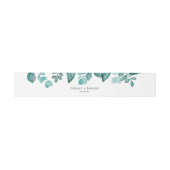 Bandeau De Faire-part Elégante verdure Turquoise Aquarelle Mariage moder (Plat)