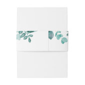 Bandeau De Faire-part Elégante verdure Turquoise Aquarelle Mariage moder (Dos Example)