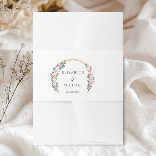 Bandeau De Faire-part Élégantes fleurs mariage Arch