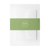 Bandeau De Faire-part Élégantes initiales mariage vert simple (Devant example)